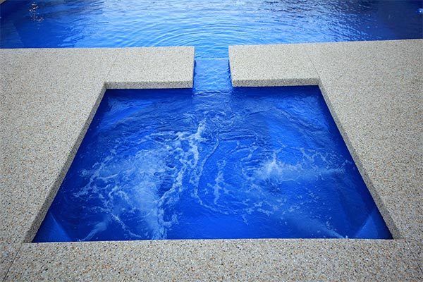 "Nova" Fiberglass Swimming Pool Spa, designed and built by Aqua Technics Pools (Pool Builders)